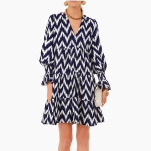 Tuckernuck Pomander Place navy Ikat Kenzo Dress Size S